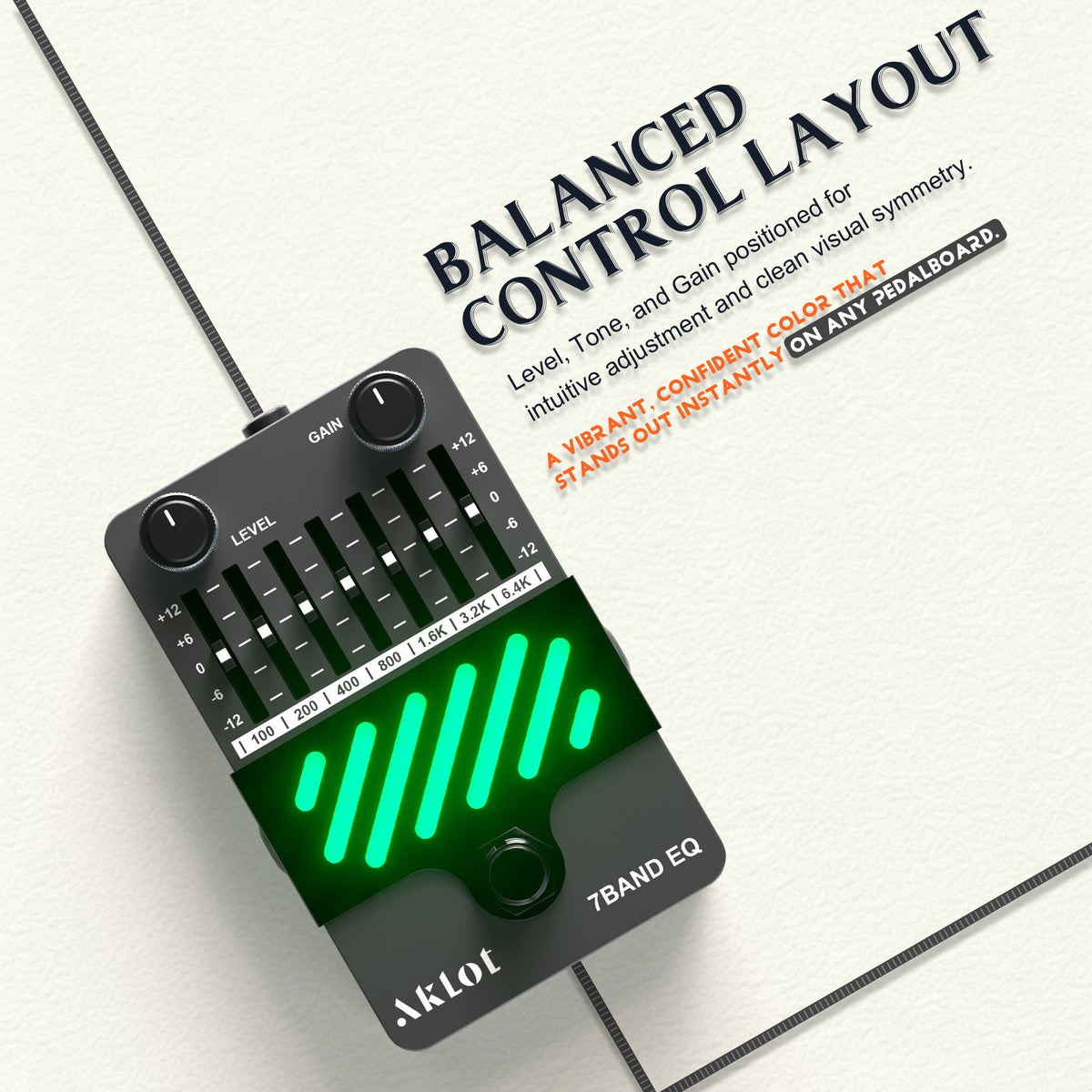 AKLOT 7-Band Equalizer Guitar Pedal