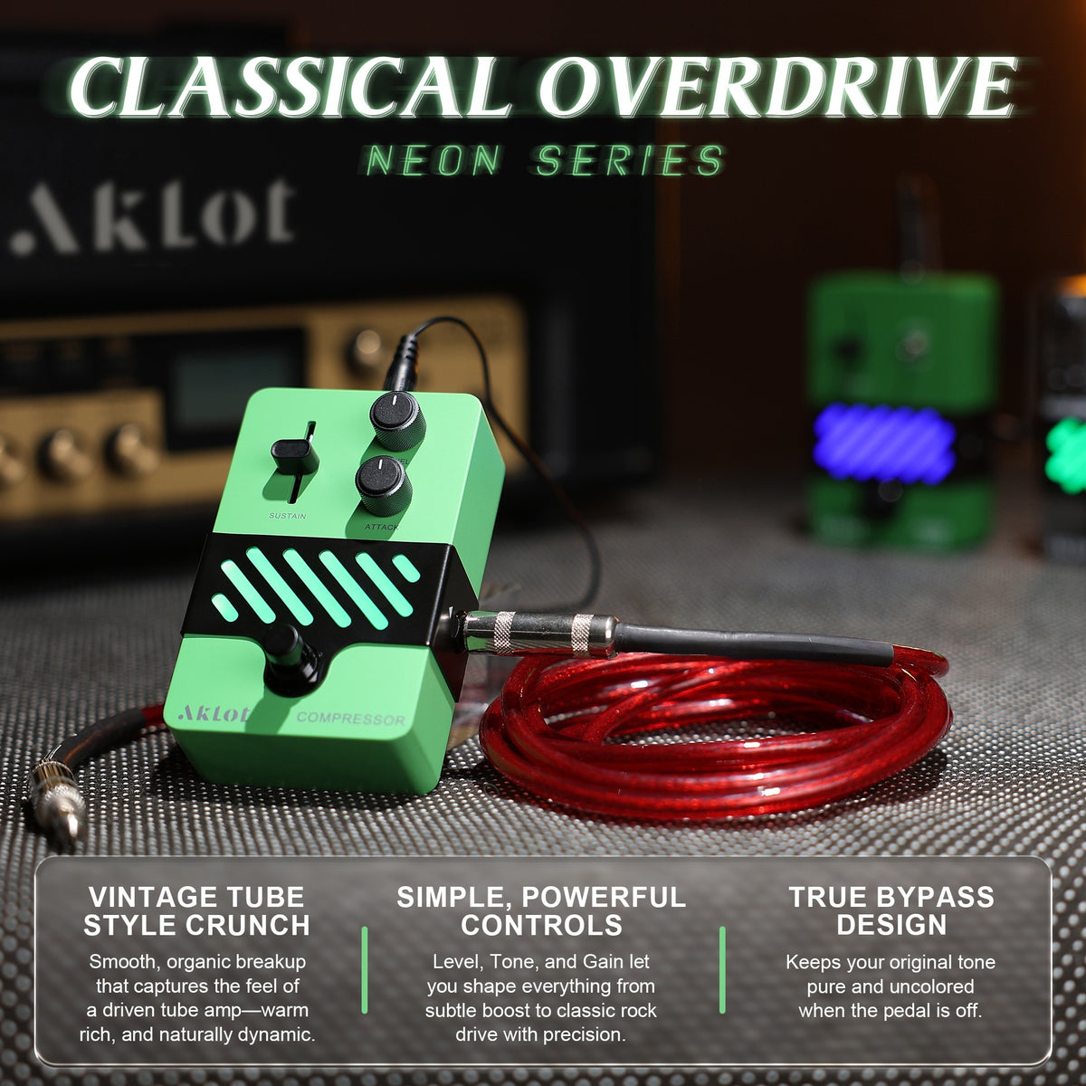 AKLOT Compressor Electric Guitar Pedal