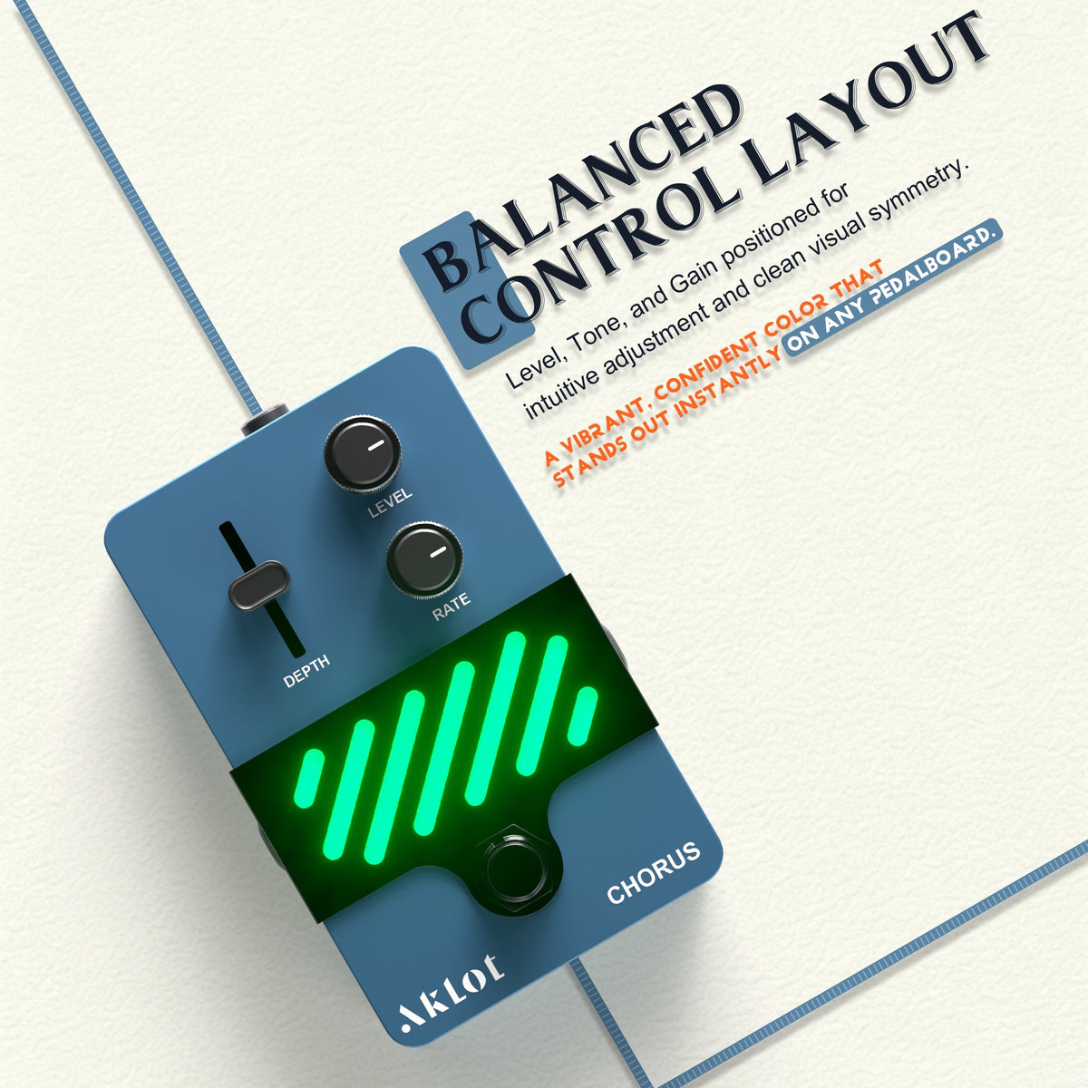 AKLOT Chorus Electric Guitar Pedal