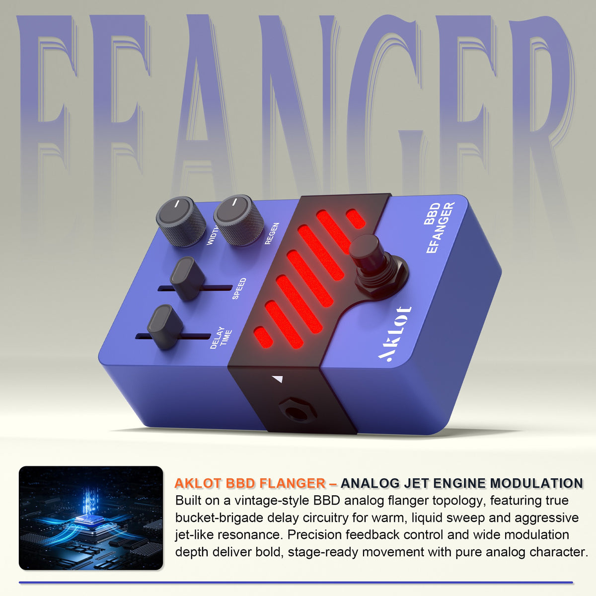 AKLOT Flanger Electric Guitar Pedal