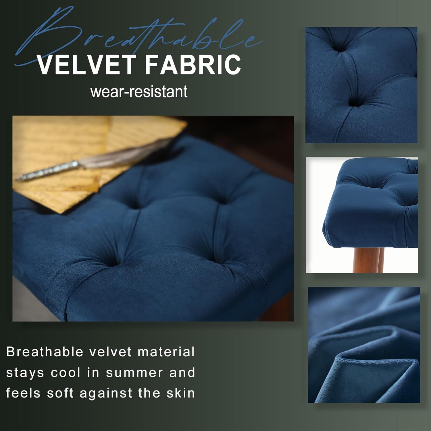 Piano Bench - Blue