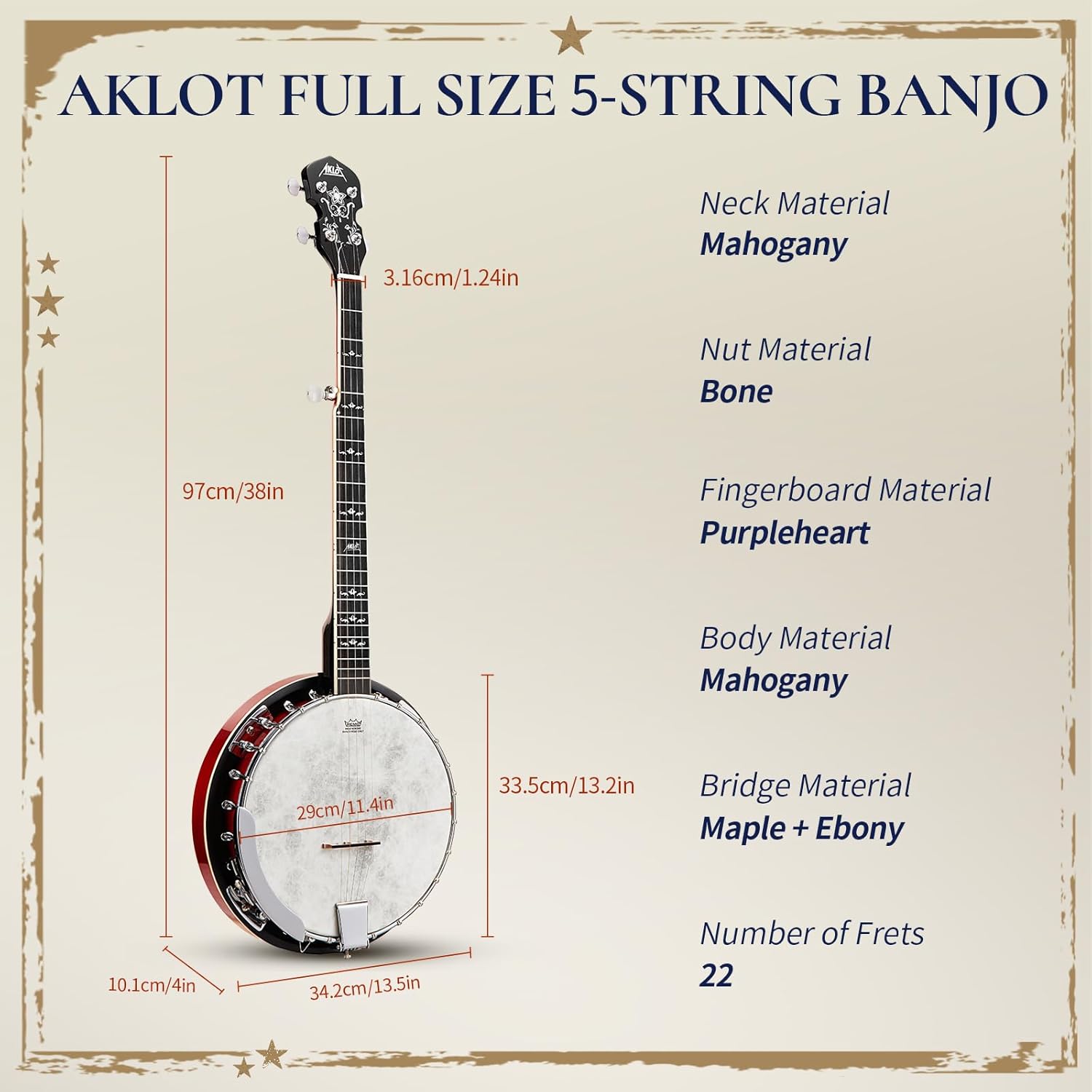 5 String Banjo Set
