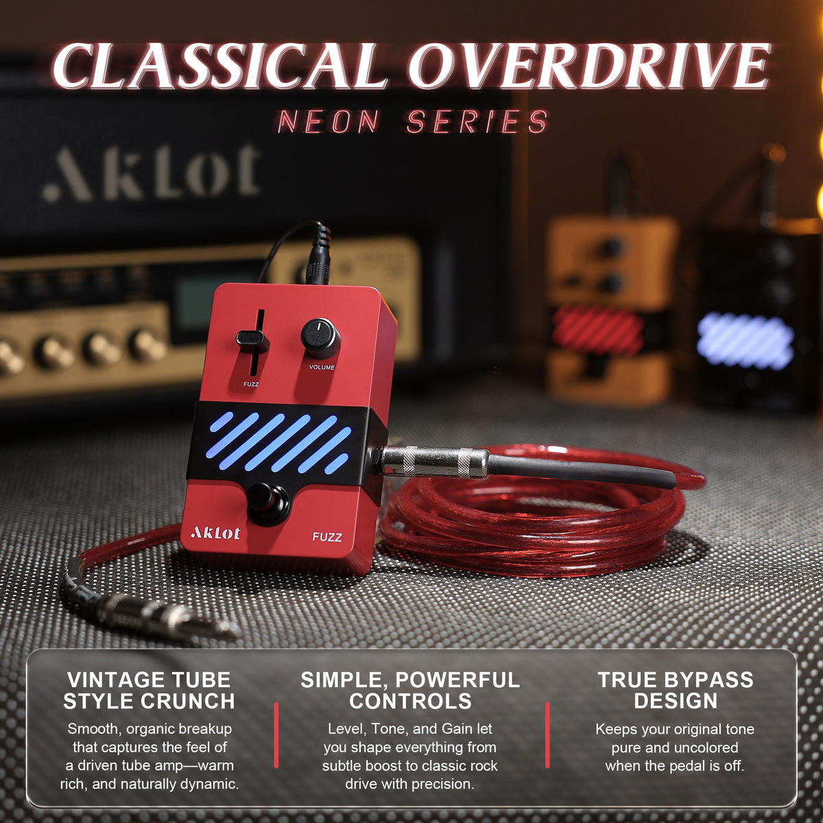 AKLOT Fuzz Electric Guitar Pedal