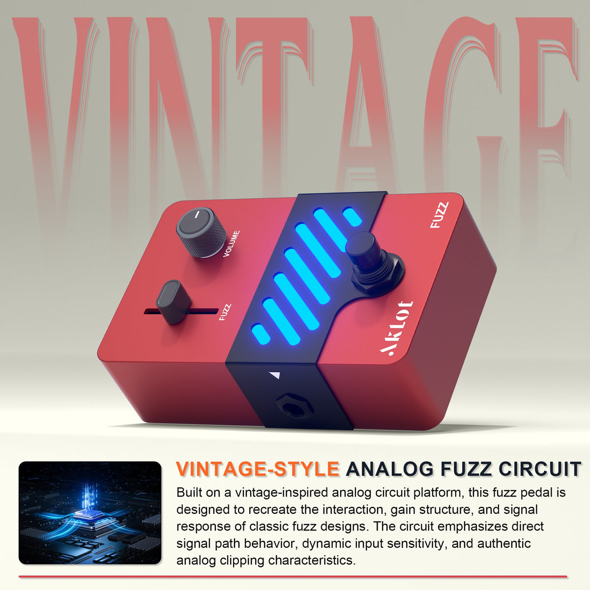 AKLOT Fuzz Electric Guitar Pedal