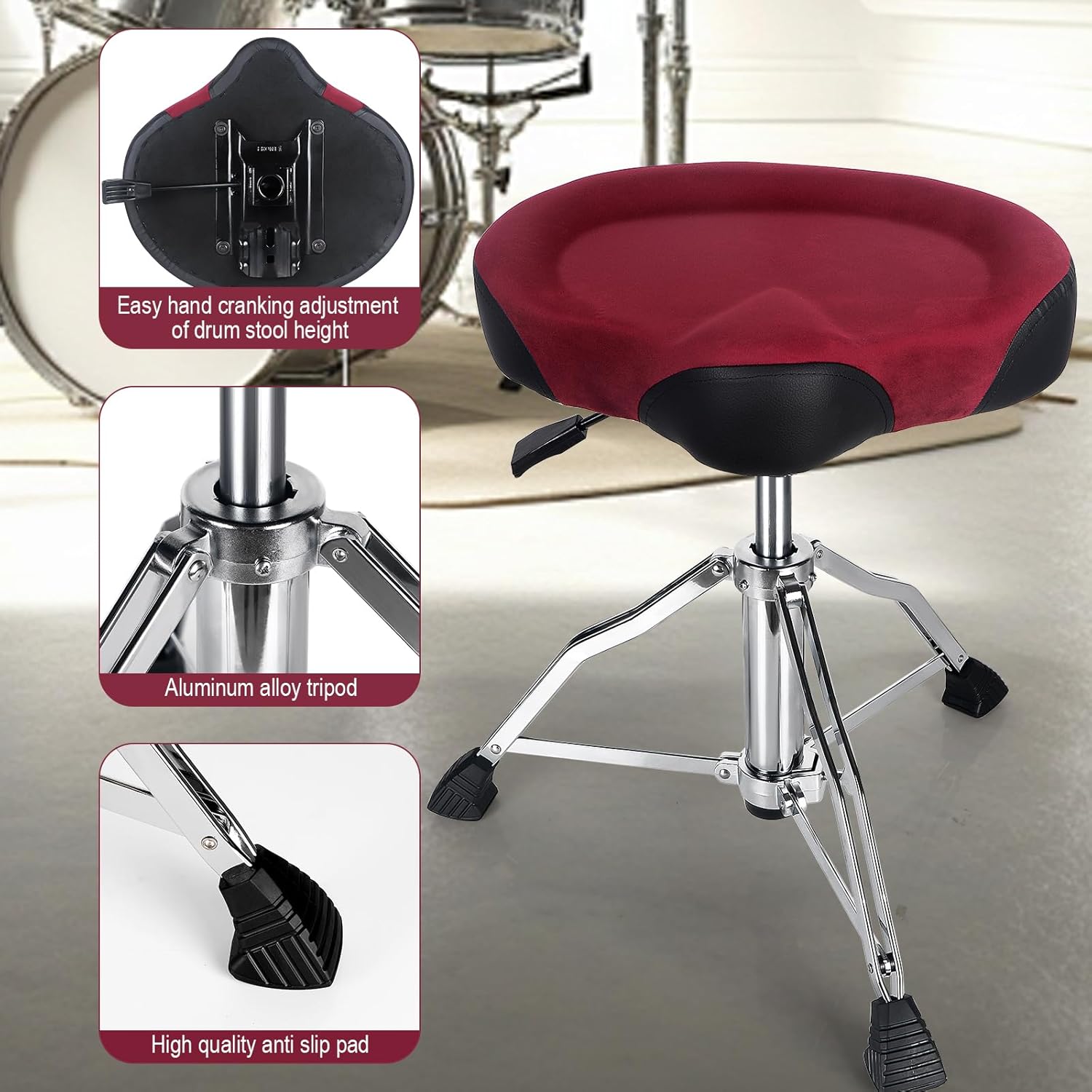 Red Brown Drum Throne