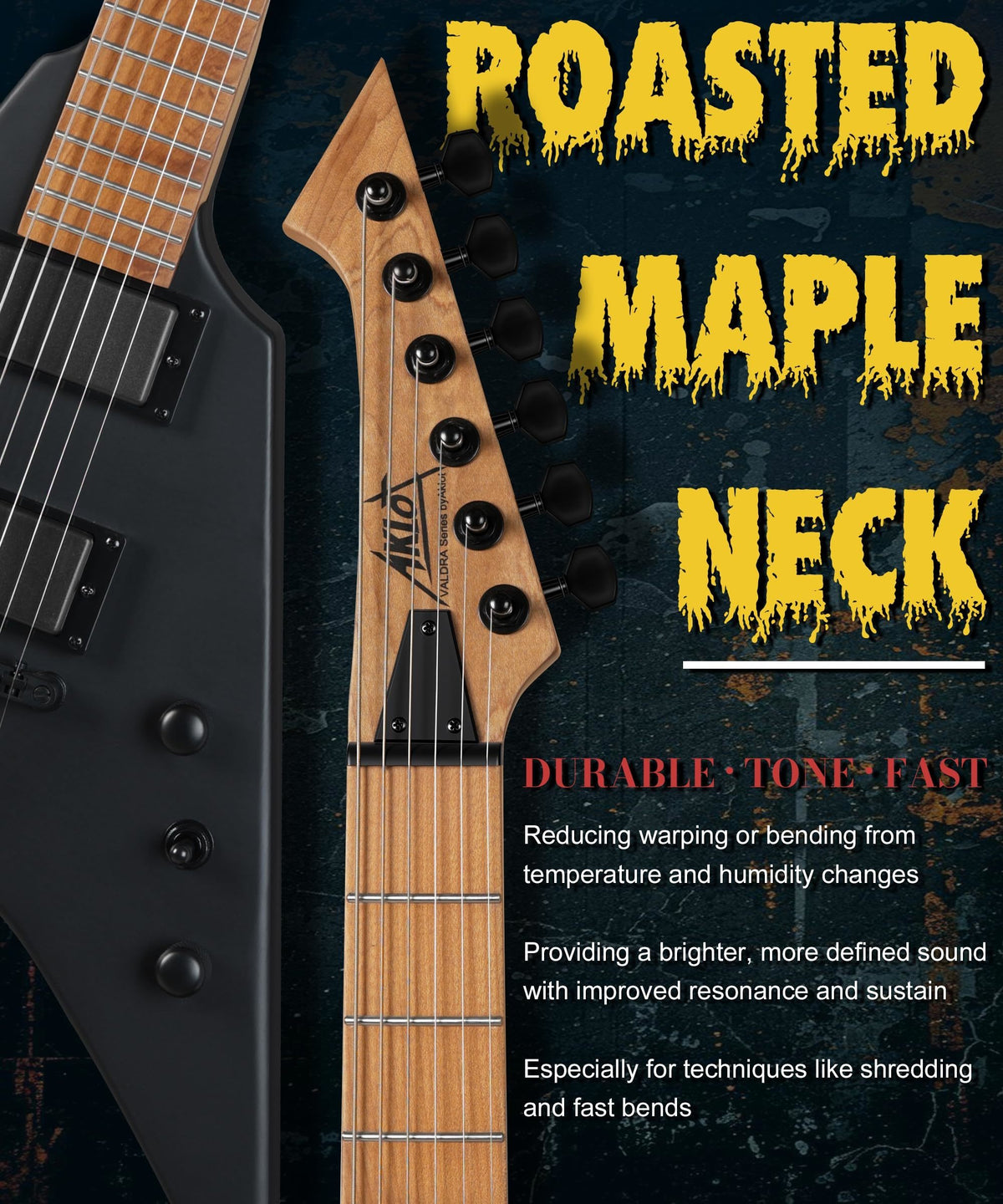 AKLOT Metal V Electric Guitar