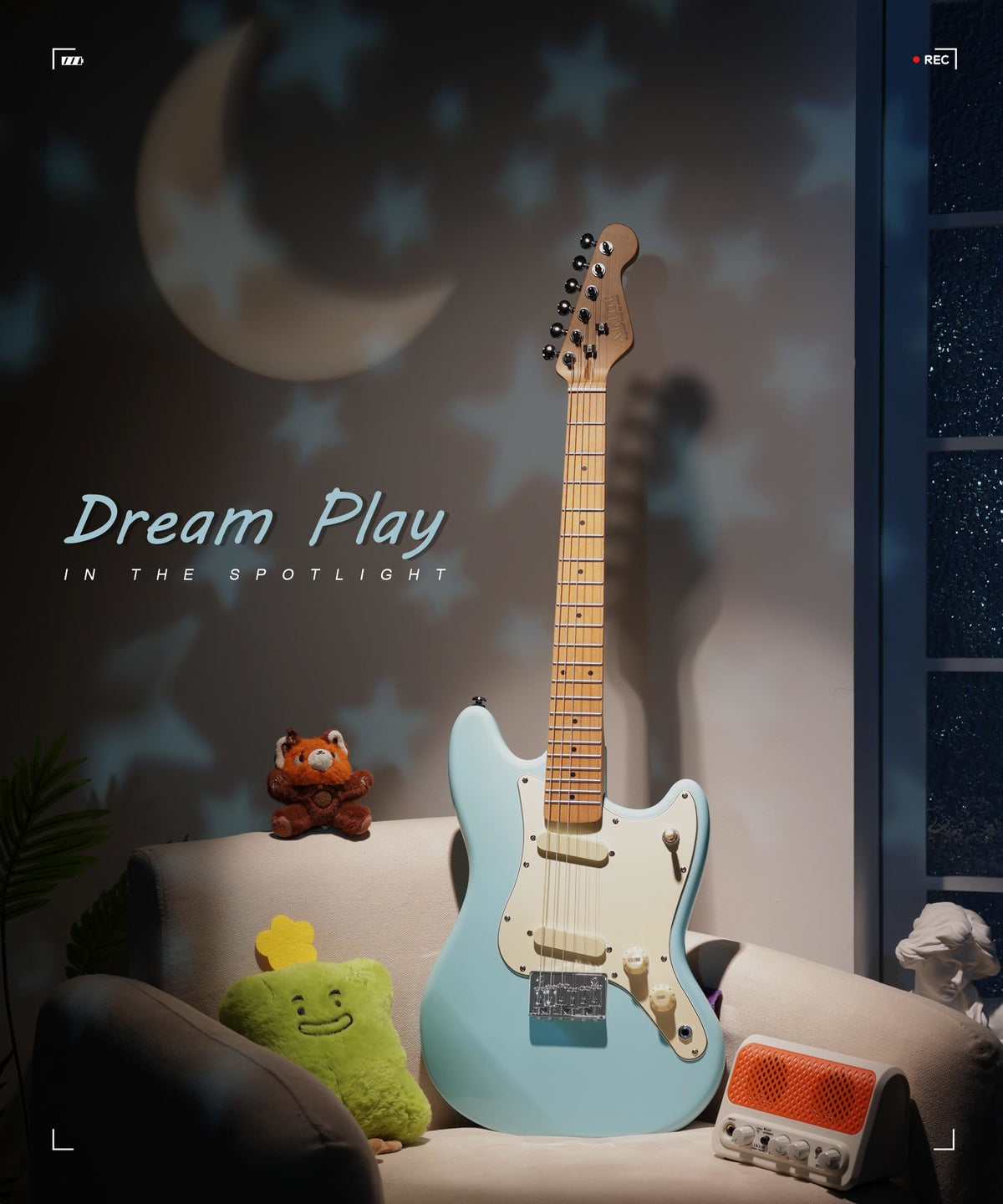 AKLOT 36-inch Kids Electric Guitar(FrostSky Blue)
