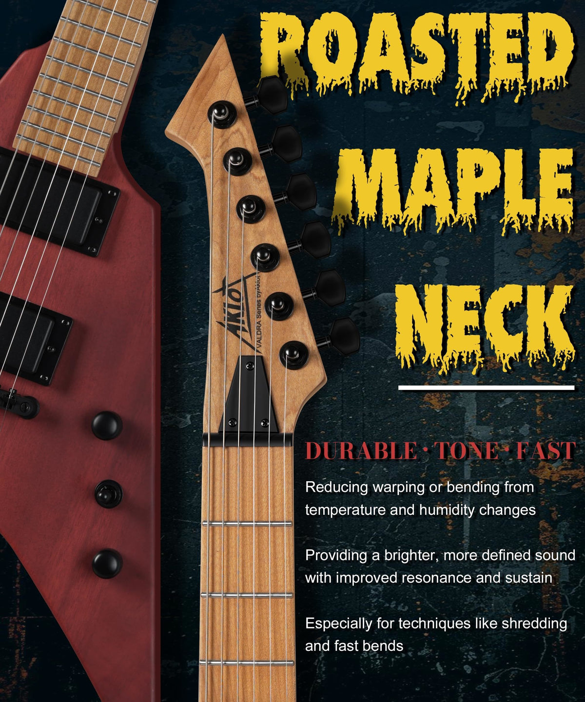 AKLOT Metal V Electric Guitar