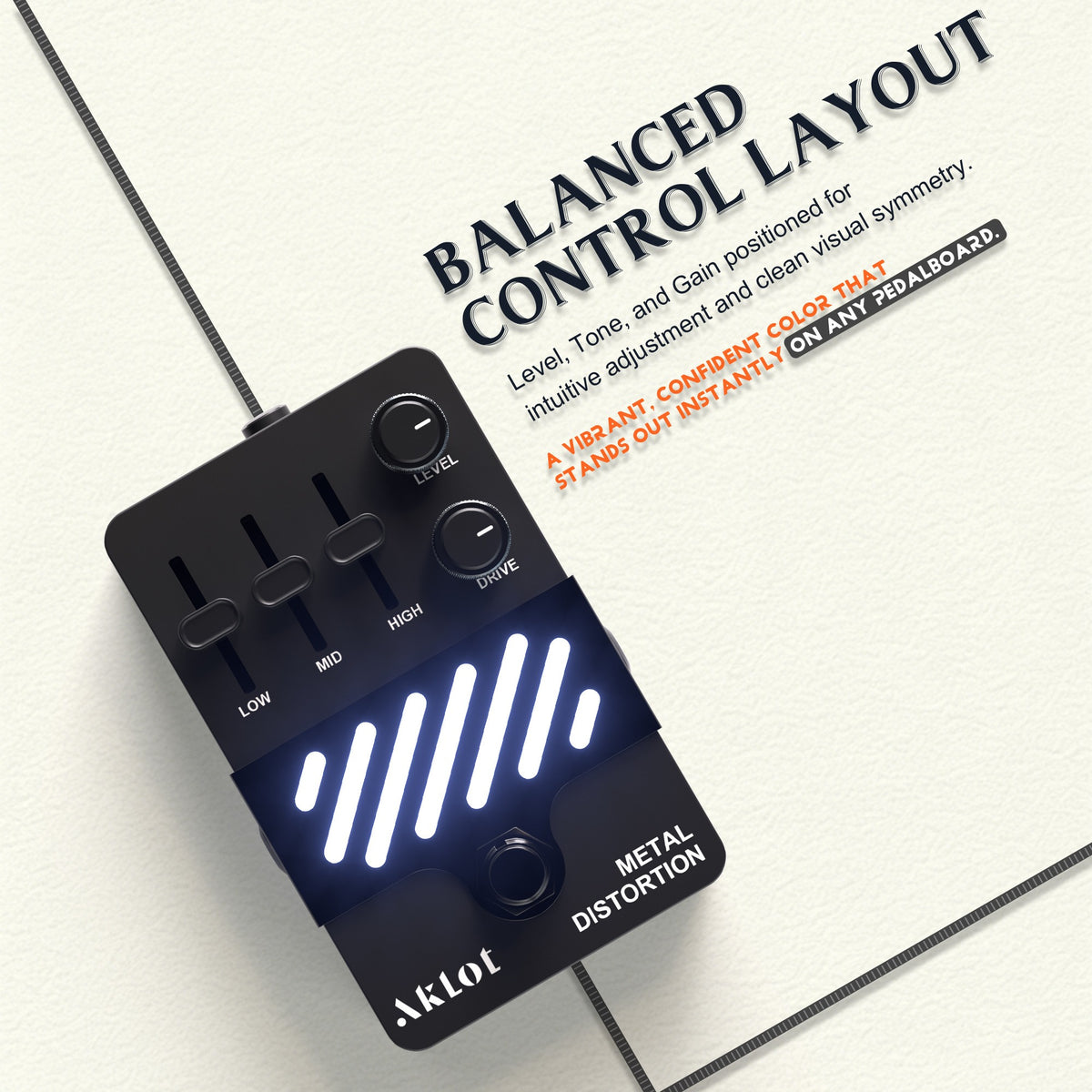 AKLOT Metal Distortion Guitar Pedal