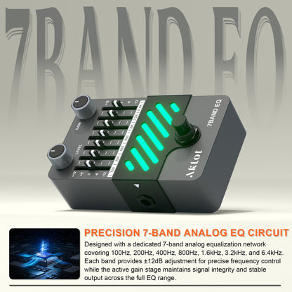 AKLOT 7-Band Equalizer Guitar Pedal