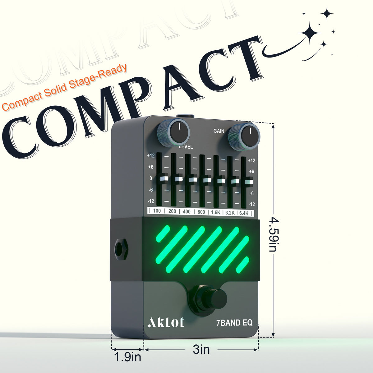 AKLOT 7-Band Equalizer Guitar Pedal