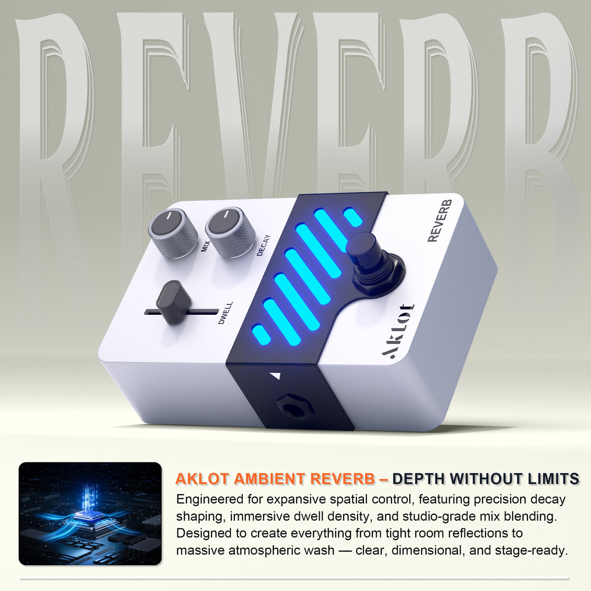 AKLOT Reverb Electric Guitar Pedal