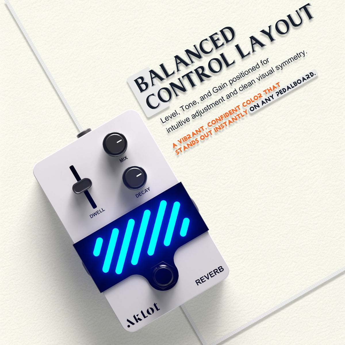 AKLOT Reverb Electric Guitar Pedal
