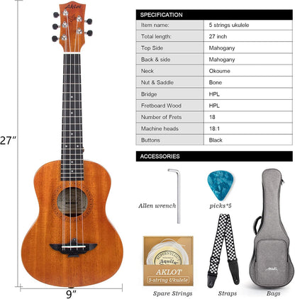 Ukelele Tenor 5 Strings