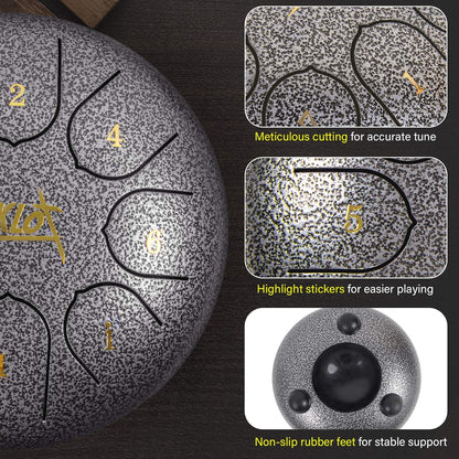 6 Inches Steel Tongue Drum