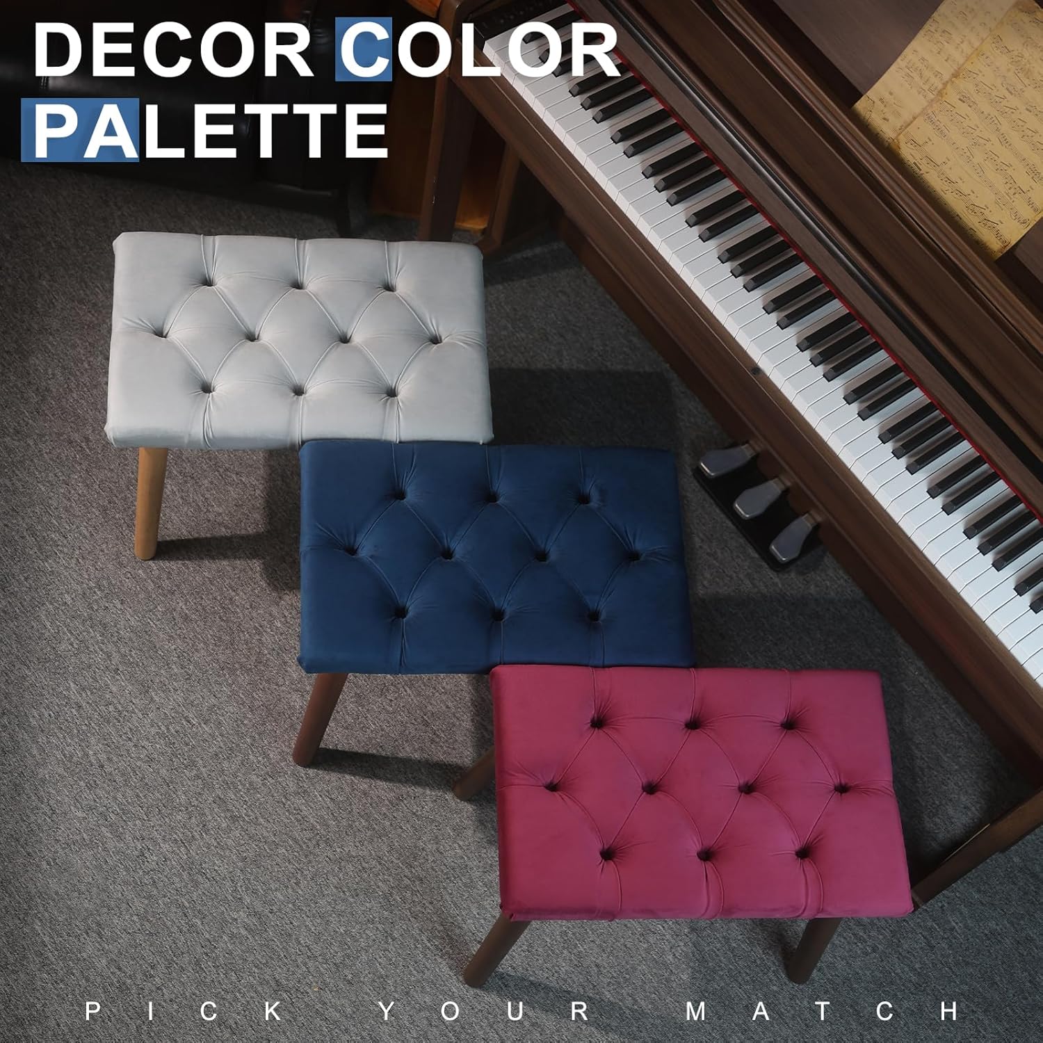 Piano Bench - Blue