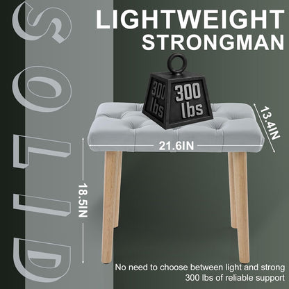 Piano Bench - Gray