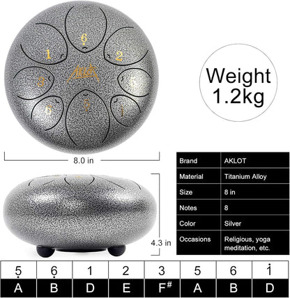 8 Inches Steel Tongue Drum