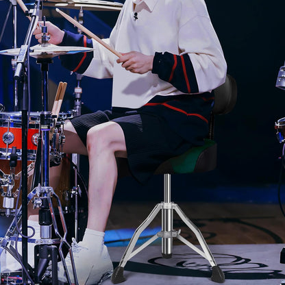 Green With Backrest Saddle Drum Throne