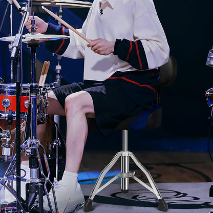 Blue With Backrest Drum Throne