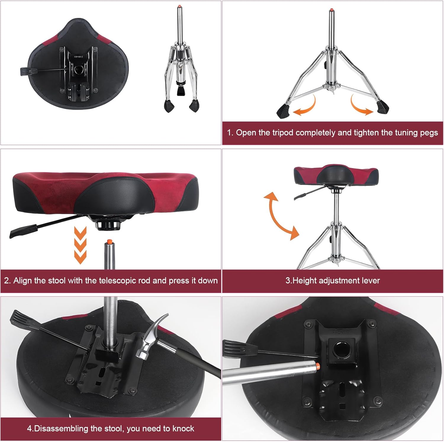 Red Brown Drum Throne