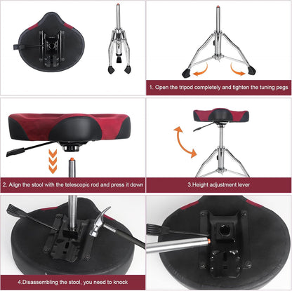 Red Brown Drum Throne