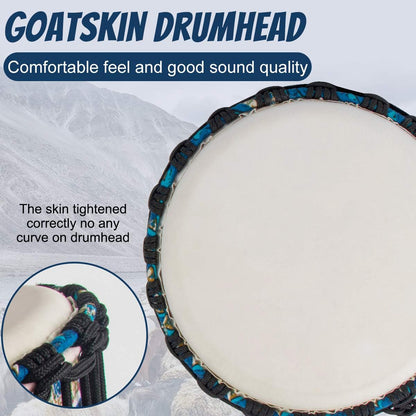 10'' Blue Cloth Djembe Drum