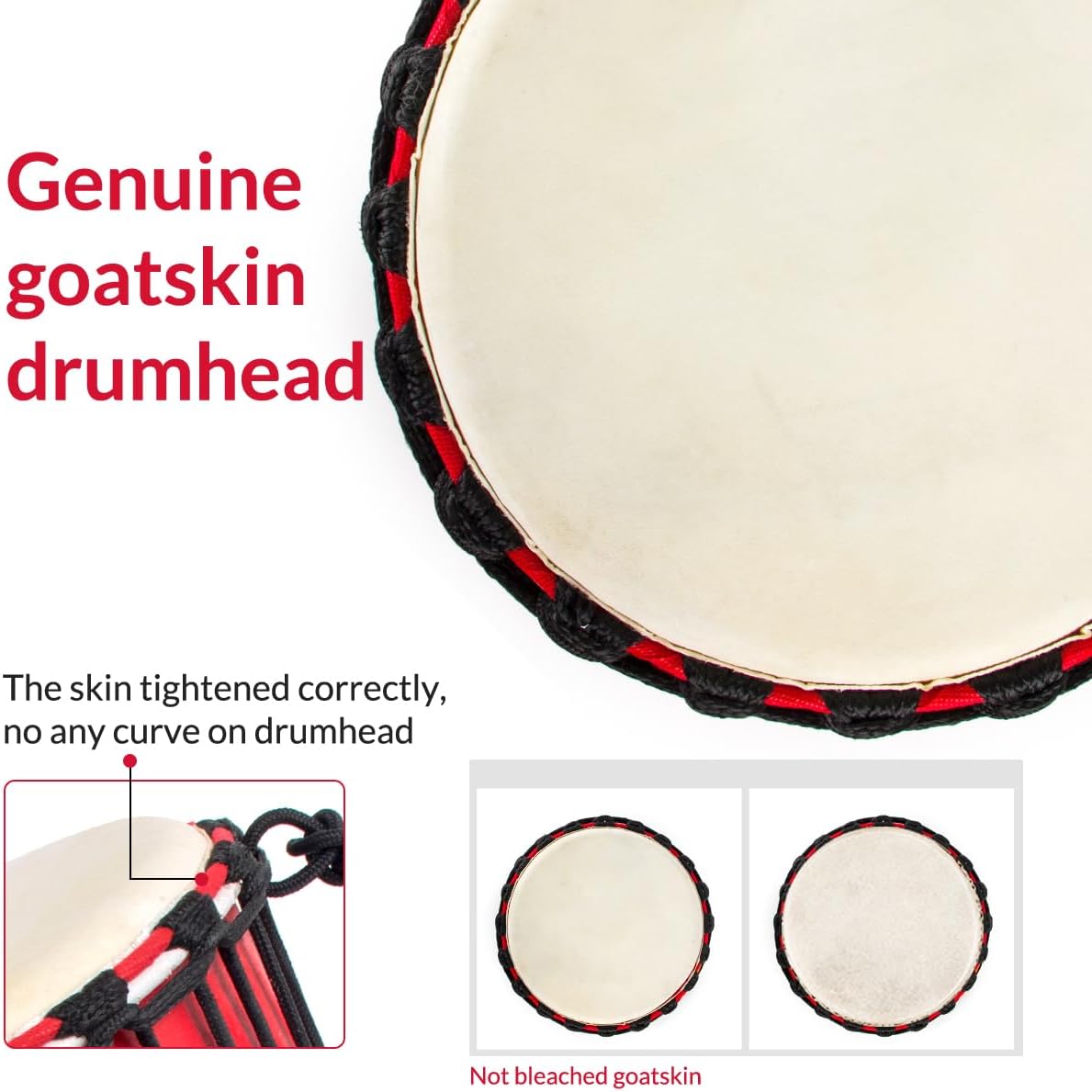 9.5'' Hand-Painted Colour Djembe Drum