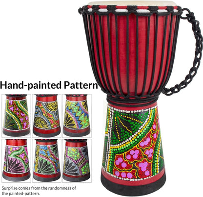 9.5'' Hand-Painted Colour Djembe Drum