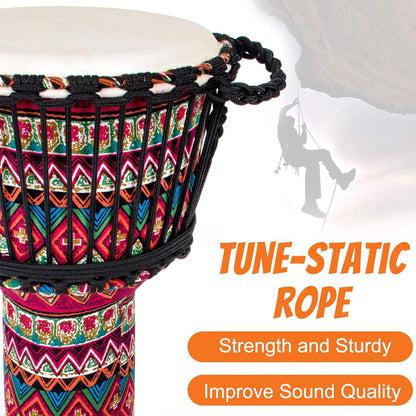 10'' Red Cloth Djembe Drum