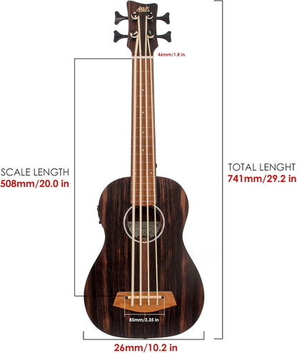 Ukulele Fretless Bass
