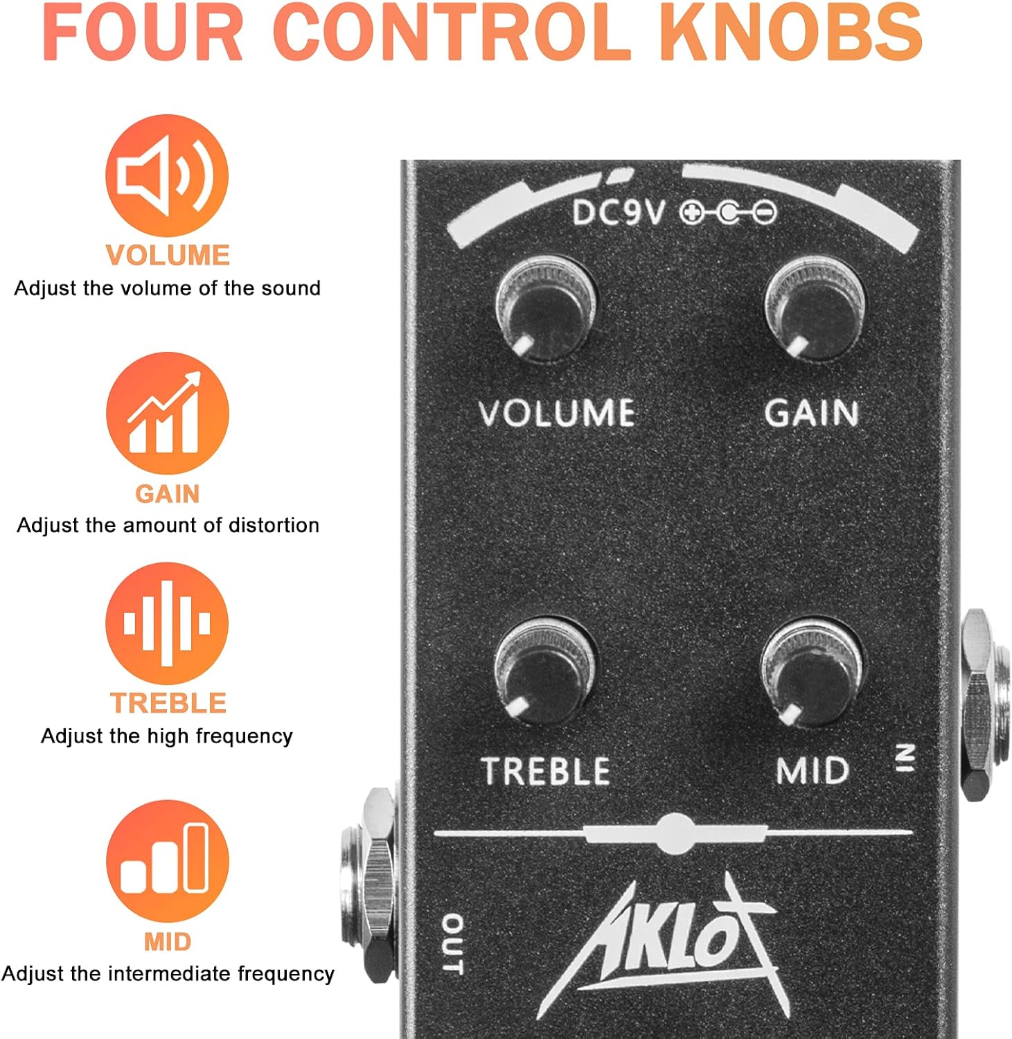 High Gain Distortion Guitar Pedal