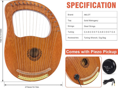 Lyre Harp 16 Metal Strings