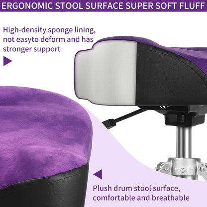 Purple With Backrest Drum Throne