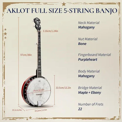 5 String Banjo Set