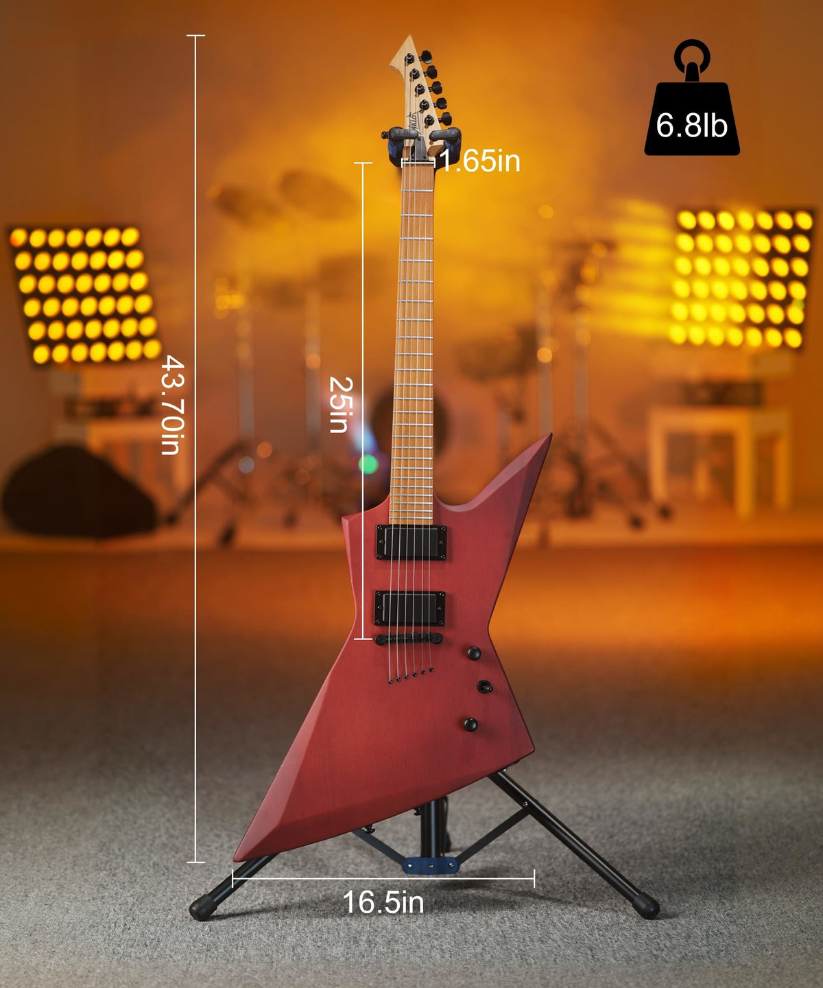 AKLOT Metal X Electric Guitar