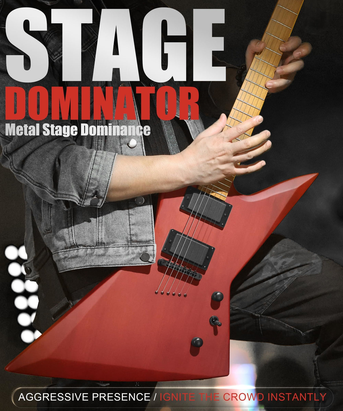 AKLOT Metal X Electric Guitar